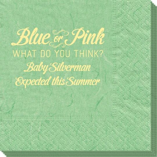Blue or Pink Shower Bali Napkins